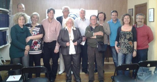 Imagen de la primera junta directiva de la Demarcación Territorial del Colegio Profesional de Periodistas de Andalucía en Almería.